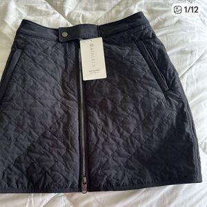 Athleta Black Quilted Mini Skirt